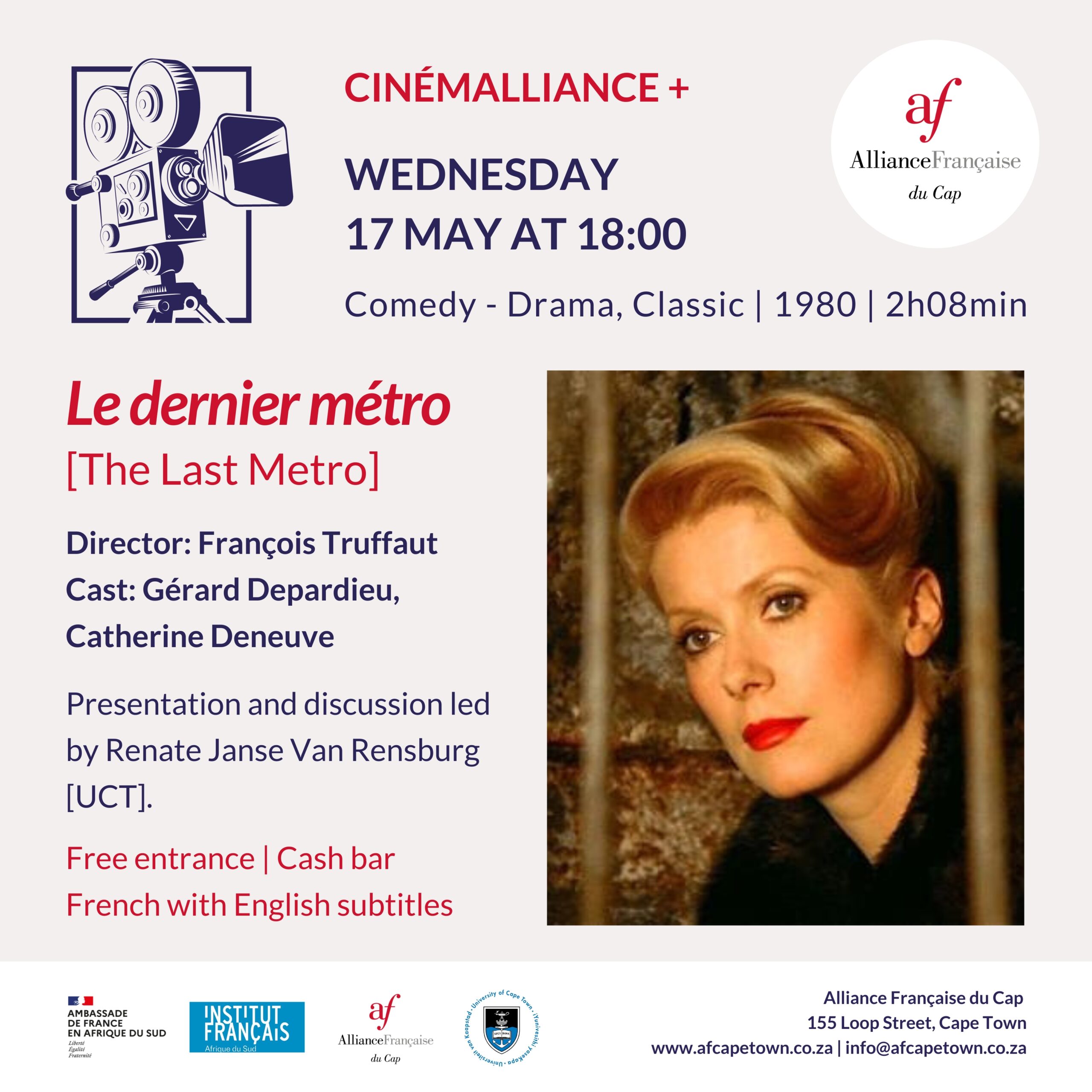 Cinémalliance + : Le dernier métro  [The Last Metro]
