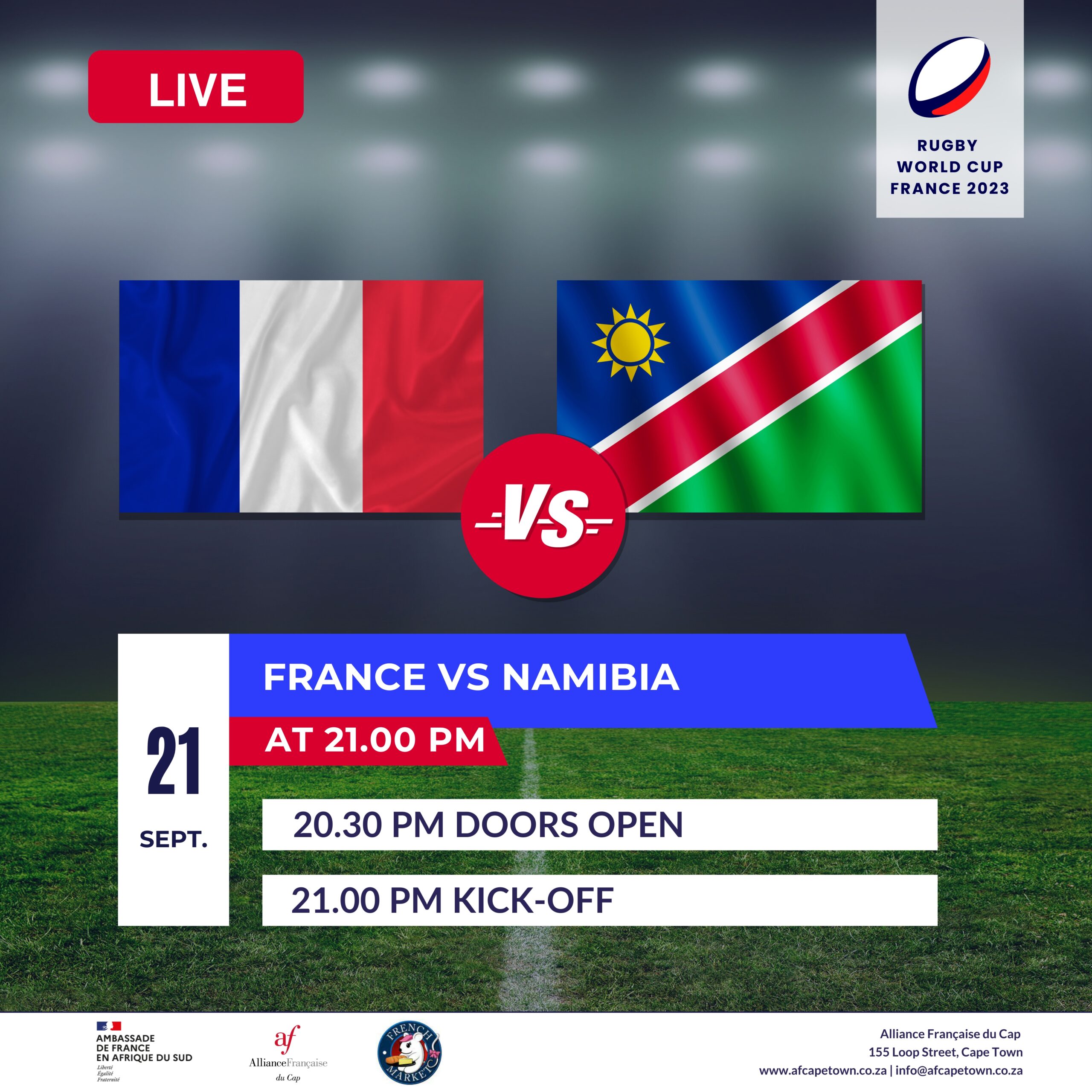 Rugby World Cup : screening France vs Namibia