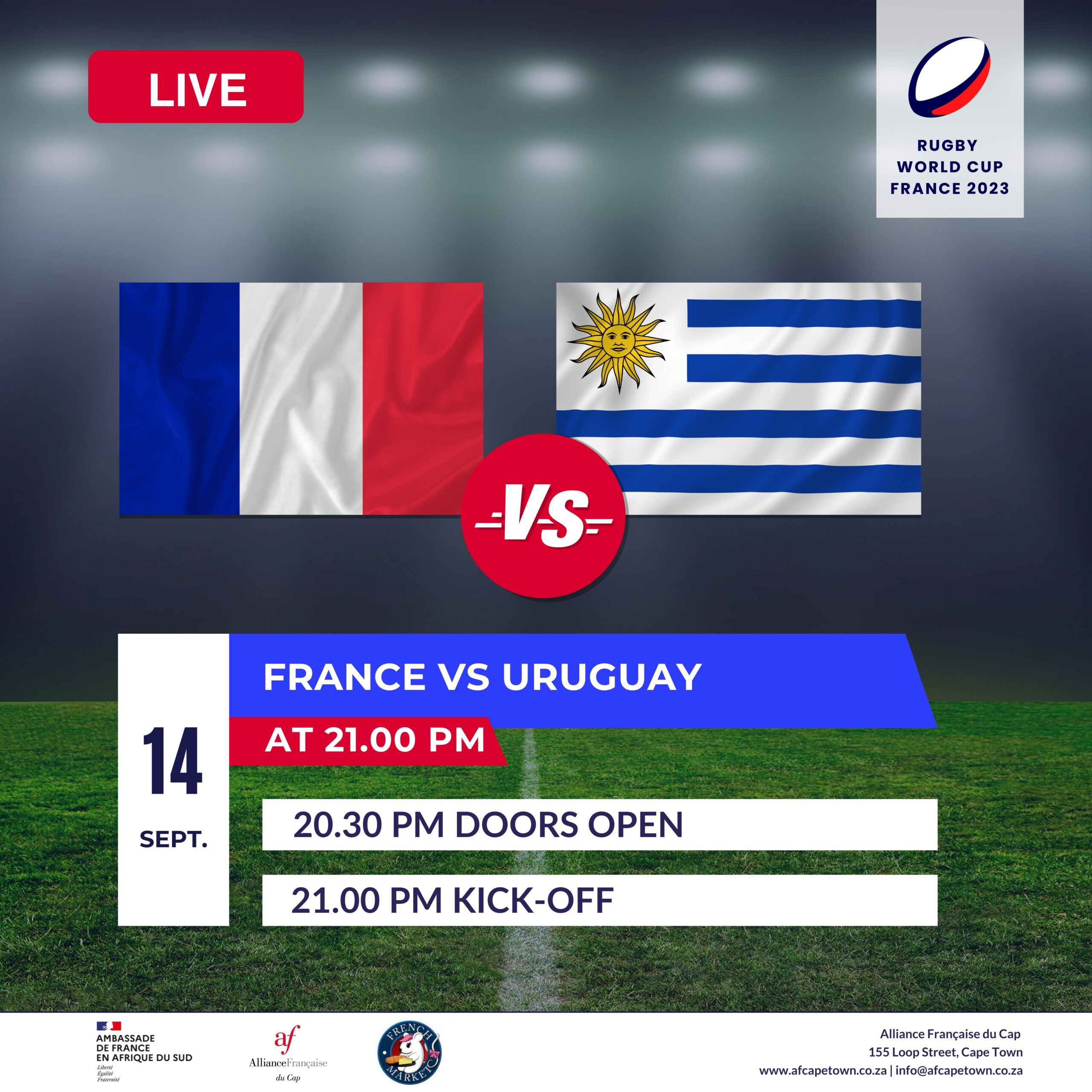 Rugby World Cup : screening France vs Uruguay