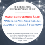 📢 Business club des francophones du Cap
